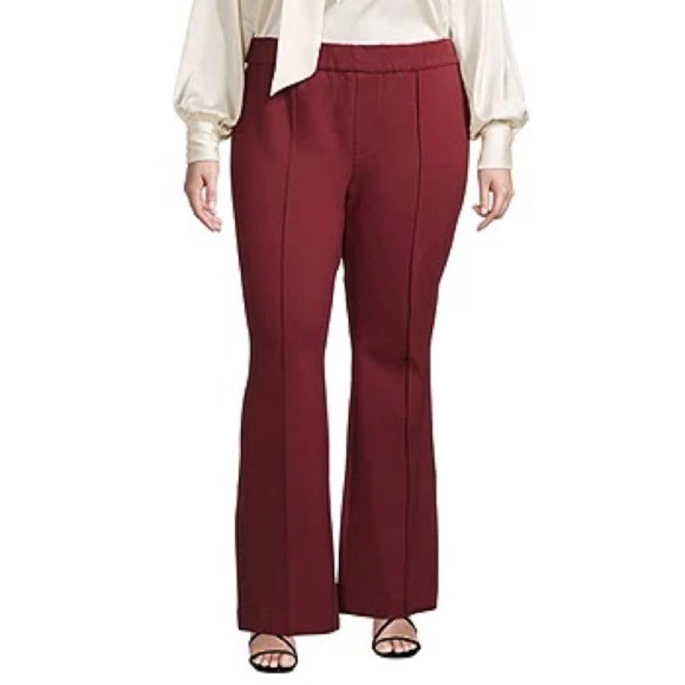 NWT Worthington Slim Fit Flare Trousers - Brick Red - Size XL